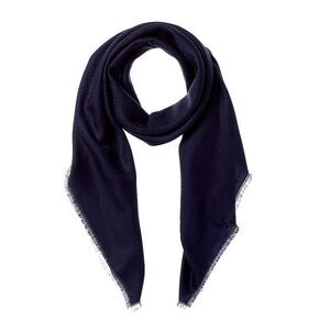 Givenchy 4G Square Large Wool & Silk-Blend Scarf, Blue